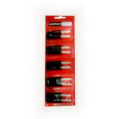 MINIFUSOR REPUESTO ( BLANCO - NEGRO ) X 5